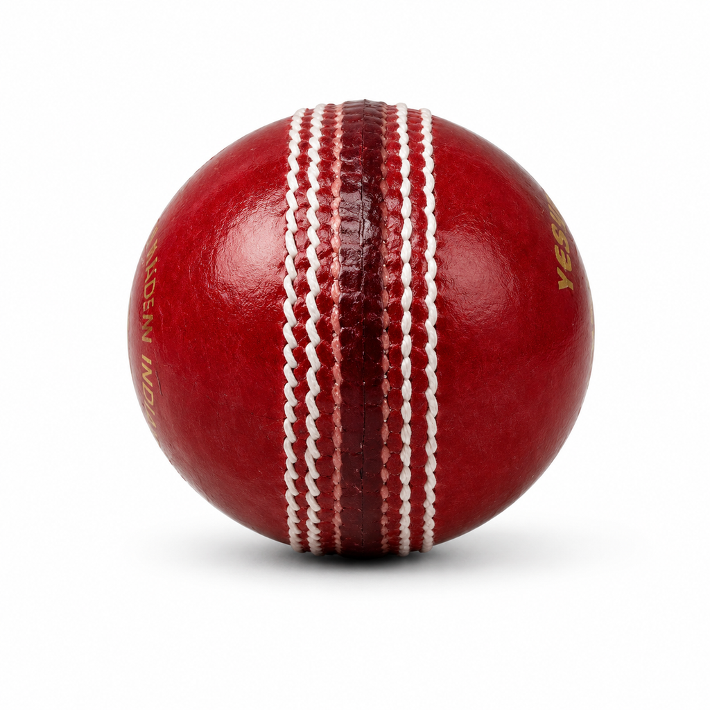 Red Cricket Ball (Champ) - YesKon World Cricket Leather Ball (Standard, Pack of 1, Red)