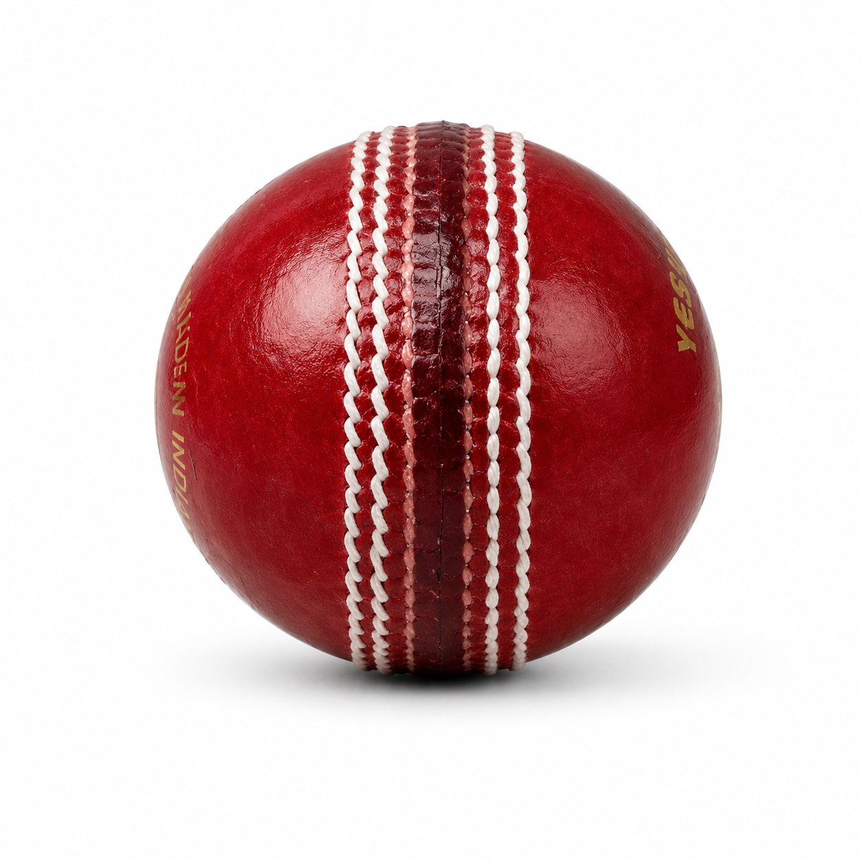 Red Cricket Ball (Champ) - YesKon World Cricket Leather Ball (Standard, Pack of 1, Red)