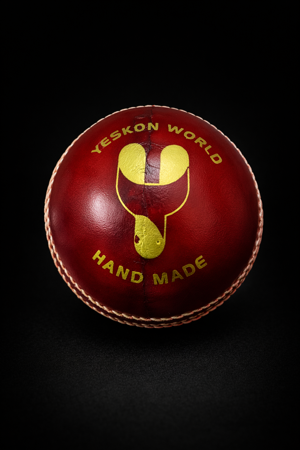 Red Cricket Ball (Power) - YesKon World Cricket Leather Ball (Standard, Pack of 1, Red)