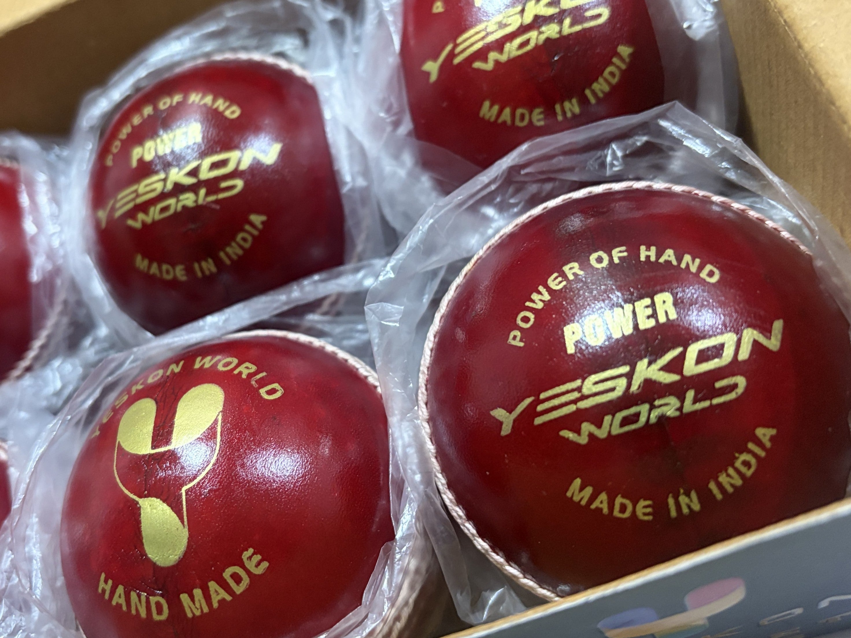Red Cricket Ball (Champ) - YesKon World Cricket Leather Ball (Standard, Pack of 1, Red)