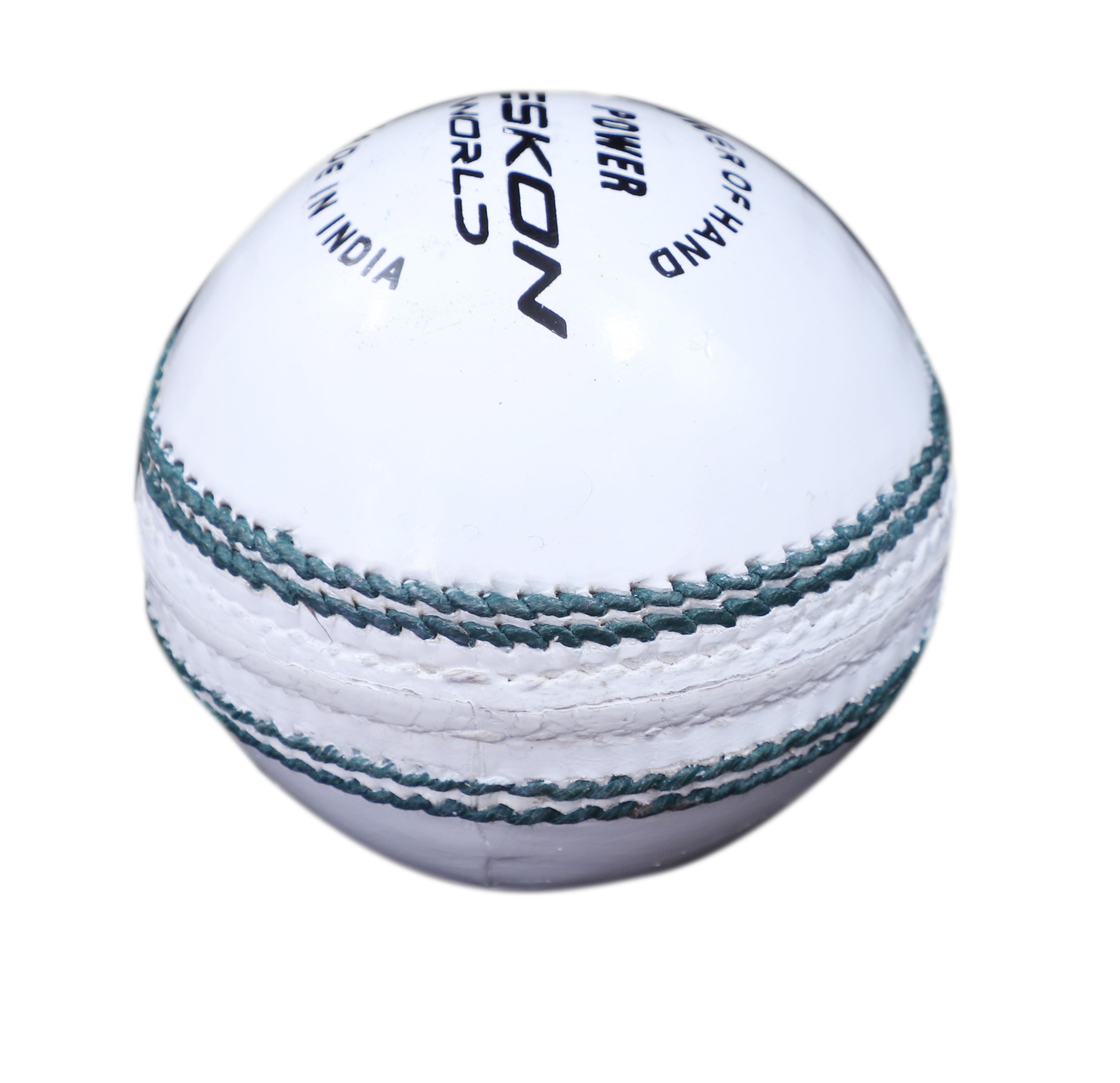 White Cricket Ball (Power) - YesKon World Cricket Leather Ball (Standard, Pack of 1, White)
