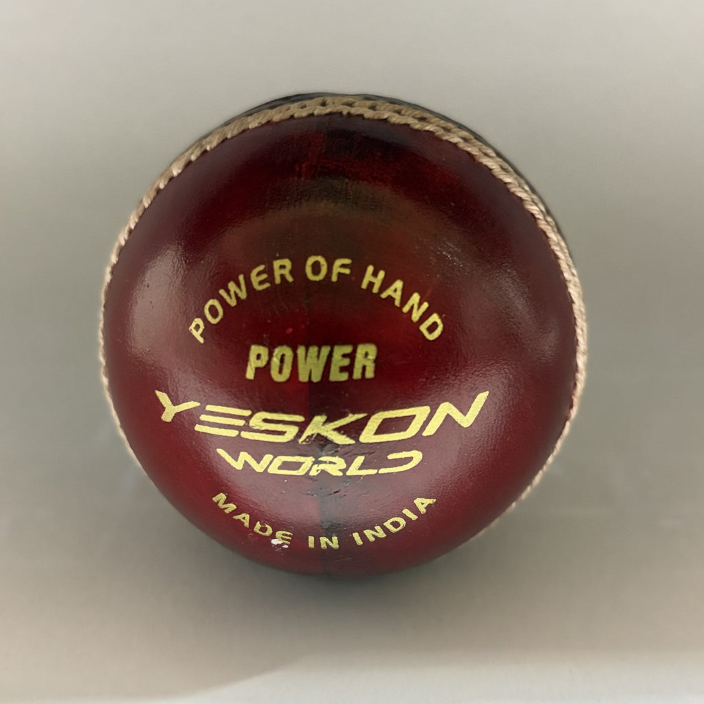 Red Cricket Ball (Pace) - YesKon World Cricket Leather Ball (Standard, Pack of 1, Red)