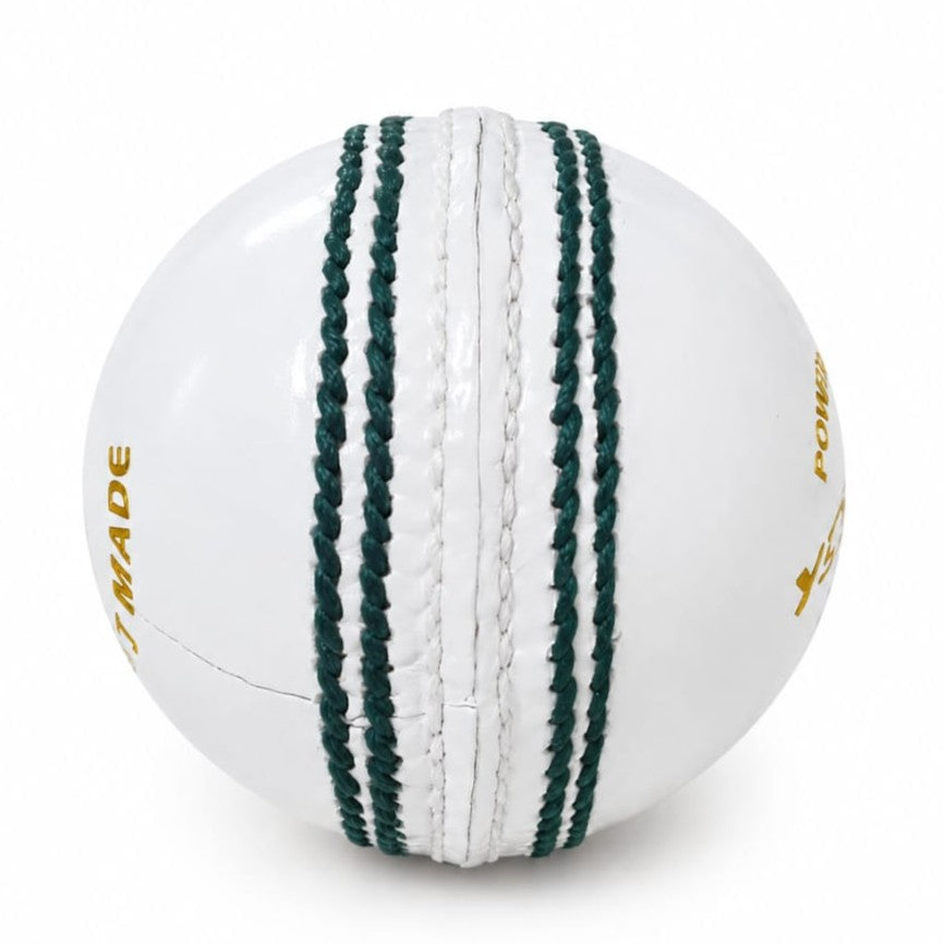 White Cricket Ball (Power) - YesKon World Cricket Leather Ball (Standard, Pack of 1, White)